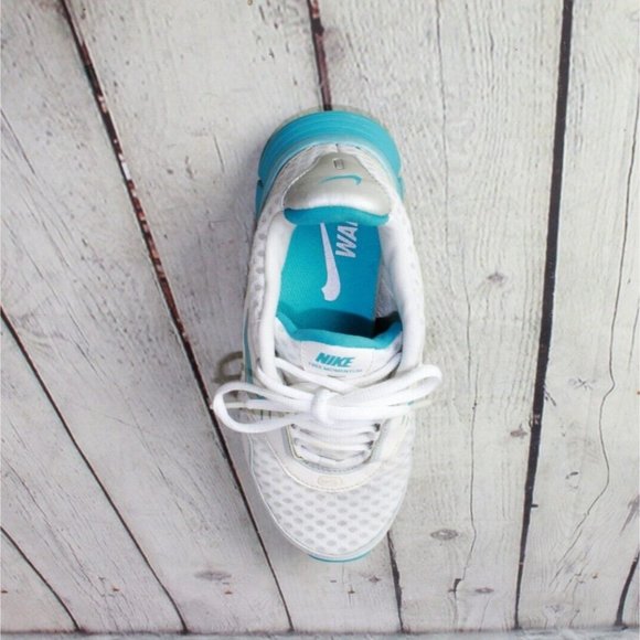 Nike White Leather Mesh Low Top Lace-up Sneakers Shoes Size 6 - Picture 7 of 9